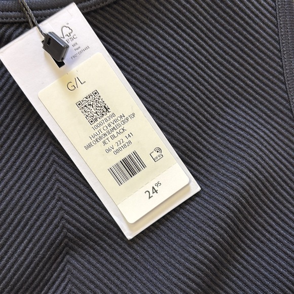 Black Dynamite Ribbed Crop Top Large - Picture 4 of 4